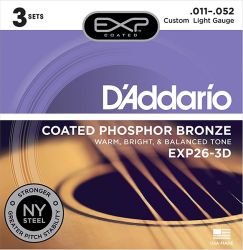 EXP26-3D Coated Phosphor Bronze  D'Addario