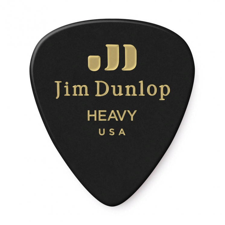 Dunlop 483P03HV Celluloid Black Heavy 12Pack  медиаторы, жесткие, 12 шт.