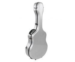 CE-153-S Футляр для акустической гитары джамбо, стекловолокно, серебристый, Jakob Winter