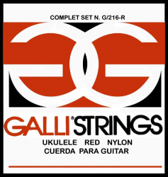 GALLI G216R струны для укулеле среднго натяжения красного цвета