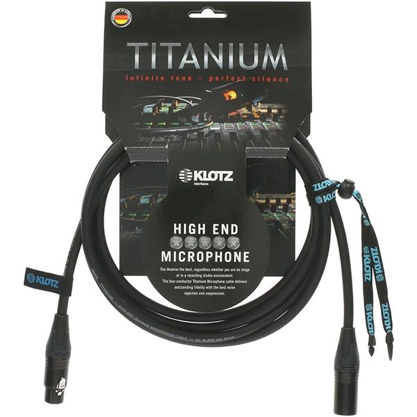 TI-M0300 Titanium Кабель микрофонный, 3м, XLR, Klotz