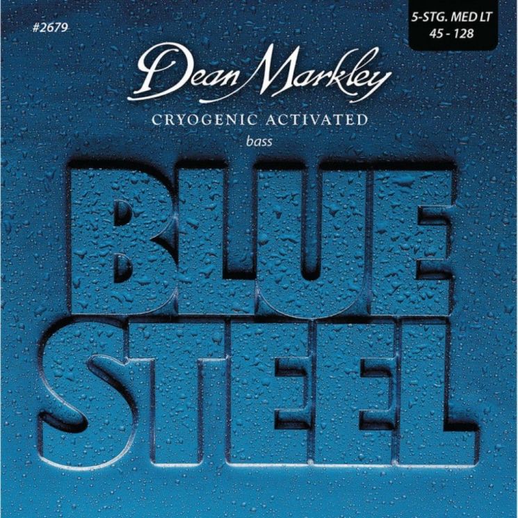 DM2679 Blue Steel Комплект струн для 5-струнной бас-гитары, сталь, 45-128, Dean Markley