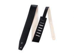 BMF01BK Ремень для гитары, черный, кожаный, ширина 2.5", Dunlop