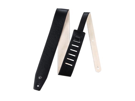 BMF01BK Ремень для гитары, черный, кожаный, ширина 2.5", Dunlop