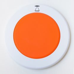 UP11CORWH UFOPAD Тренировочный пэд, бесшумный, двусторонний, круглый 11", оранжевый/белый, Ufopad