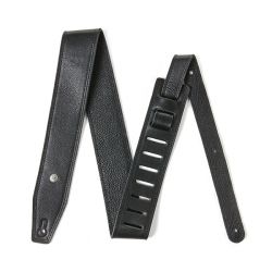 BMF14BK BMF Ремень для гитары, черный, кожаный, ширина 2.5", Dunlop