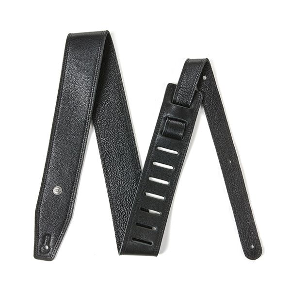 BMF14BK BMF Ремень для гитары, черный, кожаный, ширина 2.5", Dunlop