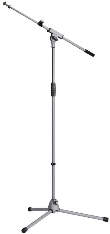 K&M 21080-300-87  микрофонная стойка "журавль", телескопическая стрела, серая, 925-1630 мм