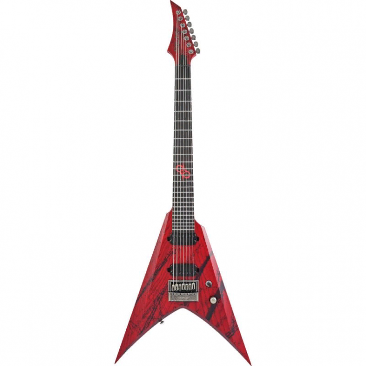 Solar Guitars V1.7 CANIBALISMO  7-струнная электрогитара, HH, Evertune, цвет красный, чехол