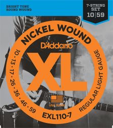 EXL110-7 XL NICKEL WOUND Regular Light 7-string 10-59 D`Addario