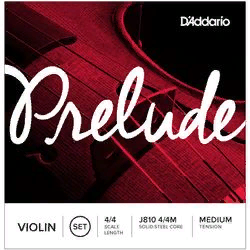 D`Addario J810 4/4M  Серия Prelude, набор струн для скрипки 4/4, среднее натяжение