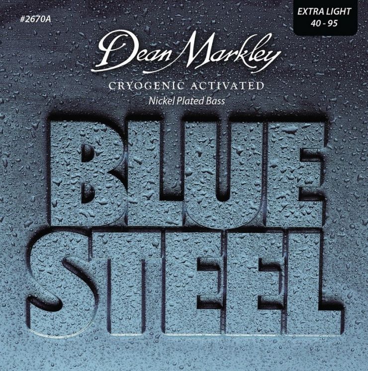 DM2670A Blue Steel NPS Комплект струн для бас-гитары, никелированные, 40-90, Dean Markley