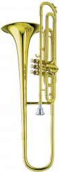 Amati AVT 277A-O  тромбон помповый C, 180/12,4мм. , лак золото, короткая модель