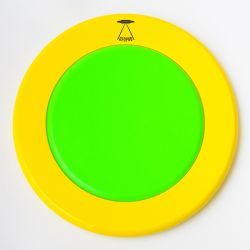 UP11CGRY UFOPAD Тренировочный пэд, бесшумный, двусторонний, круглый 11", зеленый/желтый, Ufopad