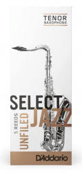 Rico RRS05TSX2S  трости для тенор-саксофона, Select Jazz Unfiled (2S), 5шт. в пачке
