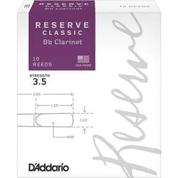 D`Addario DCT1035  трости для кларнета Bb, RESERVE Classic (3 1/2), 10шт. в пачке