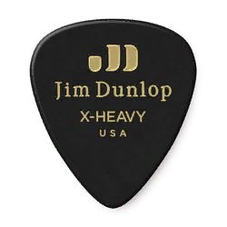 Dunlop 483P03XH Celluloid Black Extra Heavy 12Pack  медиаторы, очень жесткие, 12 шт.