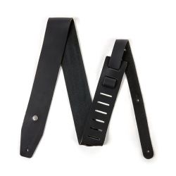 BMF12BK BMF Ремень для гитары, черный, кожаный, ширина 2.5", Dunlop