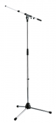 K&M 21090-300-02  микрофонная стойка "журавль", телескопическая стрела, хром, 900-1605 мм