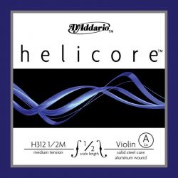 H312-1/2M-B10 Helicore Отдельная струна А/Ля для скрипки размером 1/2, ср. натяж, 10шт, D'Addario