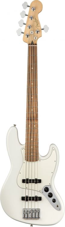FENDER PLAYER JAZZ BASS V PF PWT Бас-гитара 5-и струнная, цвет белый
