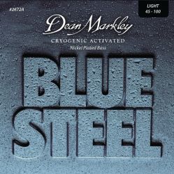 DM2672A Blue Steel NPS Комплект струн для бас-гитары, никелированные, 45-100, Dean Markley