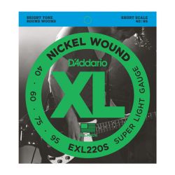 EXL220S Nickel Wound  Super Light, 40-95, Short Scale, D'Addario