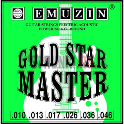 6ГСМ-03 GOLD STAR MASTER 3 Комплект струн для акустической/электрогитары, 10-47, Эмузин
