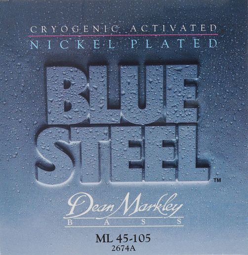 DM2674A Blue Steel NPS Комплект струн для бас-гитары, никелированные, 45-105, Dean Markley