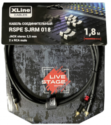 Xline Cables RSPE SJRM018 Кабель специальный JACK stereo 3.5mm - 2 x RCA male, длина 1,8 м