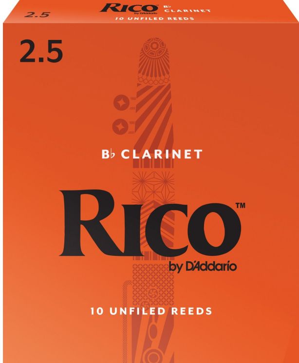 D`ADDARIO WOODWINDS RCA1025 RICO, BB CLAR, #2.5, 10 BX