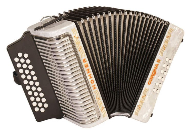 Аккордеон диатонический HOHNER Corona II GCF white