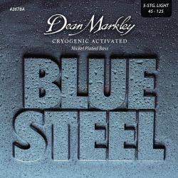 DM2678A Blue Steel NPS Комплект струн для 5-струнной бас-гитары, никелированные,45-125, Dean Markley