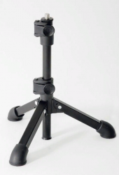 K&M 23150-100-55  настольная микрофонная телескопическая стойка, тренога, чёрная, 230-430 мм