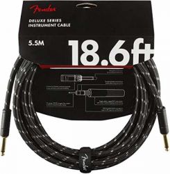 FENDER DELUXE 18.6' INST CBL BTWD инструментальный кабель, черный твид,...