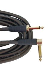 True magic TEJ004/9M Кабель инструментальный Jack 6.3 - Jack 6.3 (угловой), 9 м, черный