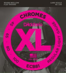 ECB81 Chromes  Light, 45-100, Long Scale, D'Addario