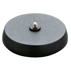 K&M 23220-300-55  настольная микрофонная стойка с круглым основанием без вертикальной втулки, чёрная