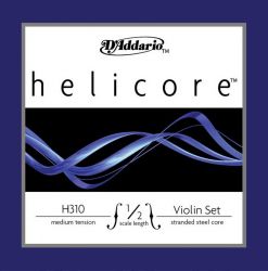 H310-1/2M-B10 Helicore Струны для скрипки размером 1/2, среднее натяжение, 10 комплектов, D'Addario