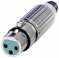 SWITCHCRAFT AAA5FZ AAA Series 5 Pin XLR Female Cable Mount, Silver Pins / Nickel Metal