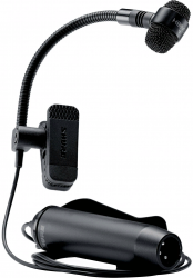 SHURE PGA98H-XLR Инструментальный конденсаторный микрофон на гусиной шее с прищепкой для духовых, кардиоидный, 60-20000 Гц, Max.SPL 130 дБ, с кабелем