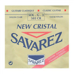3-я струна для классической гитары SAVAREZ 503 CR NEW CRISTAL (G-41) нормального натяжения. Нейлон (New Cristal trebles)