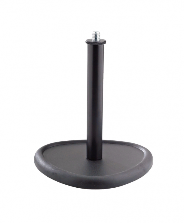 K&M 23230-300-55  настольная микрофонная стойка с треугольным основанием, чёрная