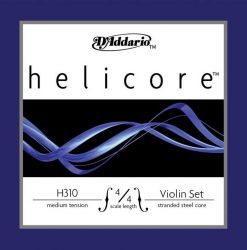 H310-4/4M-B10 Helicore Струны для скрипки размером 4/4, среднее натяжение, 10 комплектов, D'Addario