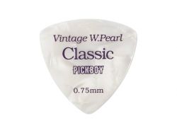 GP-24/075 Celluloid Vintage Classic White Pearl Медиаторы 50шт, толщина 0.75мм, Pickboy