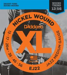 EJ22 XL NICKEL WOUND Jazz Medium 13-56 D`Addario