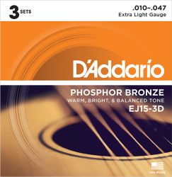 EJ15-3D PHOSPHOR BRONZE D`Addario
