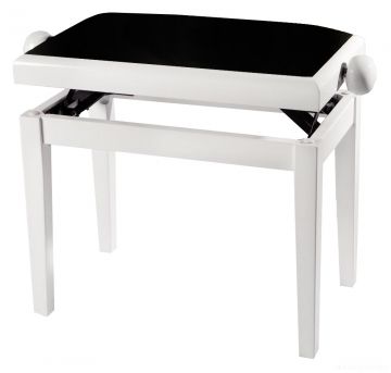 GEWA Piano Bench Deluxe White Highgloss