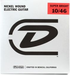 DESBN1046 Super Bright Комплект струн для электрогитары, никелированные, Medium, 10-46, Dunlop