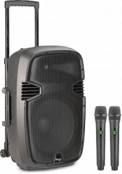 STAGG RE-VOLT12U EU - 12" 2-полосная акустическая система "тележка" , класс B, bi-усиление, 2 микрофона, 160 Вт пиковая мощность (140 + 20)